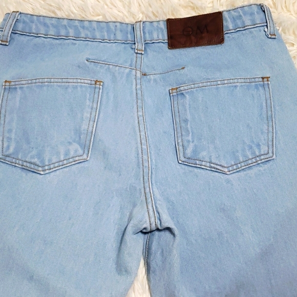 OBJECTS WITHOUT MEANING O-M Boy Boyfriend Boy Zip Cropped Jeans Size 29 - Picture 5 of 10